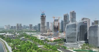 旅拍风景,城市,高楼,高楼大厦,全景