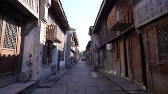 旅拍风景,少年,萌宠,全景,西茶屋街
