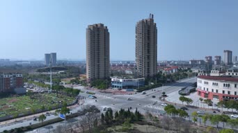 旅拍风景,交通,城市,美景,高楼,公寓,全景