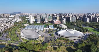 旅拍风景,城市,抗击疫情,美景,高楼,城市,全景