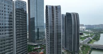 旅拍风景,城市,美景,高楼,公寓,高楼大厦,全景