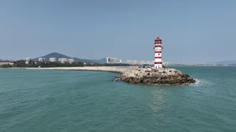 旅拍风景,美景,大海,旅拍,灯塔,全景,Praia da Barra