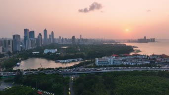 旅拍风景,美景,城市,高楼,全景