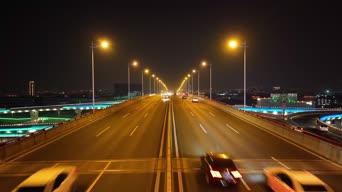 旅拍风景,夜景,高速公路,全景
