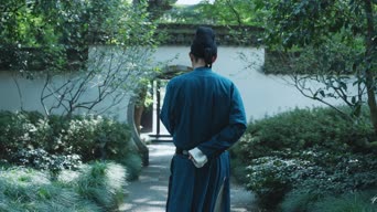树木,衣服,植物,桌子,狗,阅读,吸烟,园林,全景