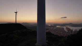 旅拍风景,夕阳,神曲,树木,全景