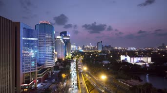 旅拍风景,夜景,城市,美景,高楼,城市,全景