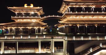 旅拍风景,配音,车讯,古塔,剧场,全景