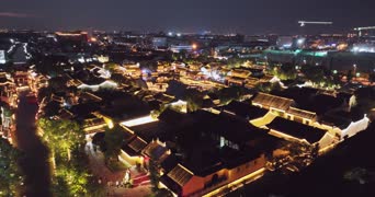 旅拍风景,配音,高楼,城市,全景