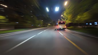 日常生活,夜景,卡车,隧道,全景