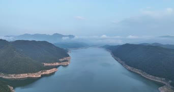 旅拍风景,配音,河流,全景