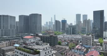 旅拍风景,美景,城市,高楼,全景