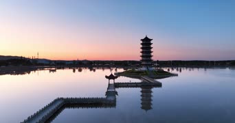 旅拍风景,美景,旅拍,树木,航空母舰,古塔,全景,少海风景区,五象湖公园
