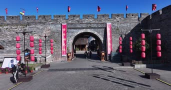 旅拍风景,记录,四合院,美景,树木,植物,全景