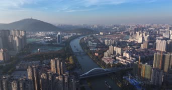 旅拍风景,美景,高楼,城市,全景