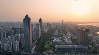 旅拍风景,夕阳,美景,神曲,高楼,高楼大厦,全景