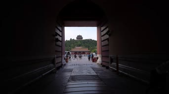 旅拍风景,树木,全景,景山公园