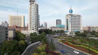 旅拍风景,城市,高楼,城市,全景