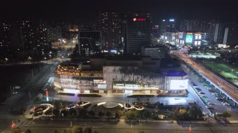 旅拍风景,夜景,无人机,高楼,城市,全景