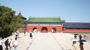 旅拍风景,配音,知识,衣服,伞,树木,全景,天坛