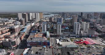 旅拍风景,vlog,高楼,城市,全景