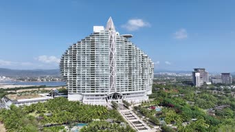 旅拍风景,城市,美景,高楼,树木,公寓,全景