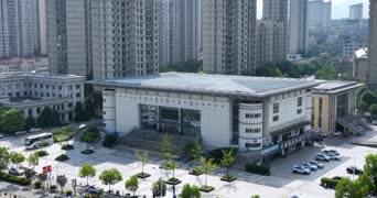 旅拍风景,美景,城市,豪宅,高楼,树木,植物,公寓,全景