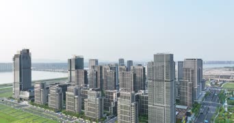 旅拍风景,城市,美景,高楼,公寓,全景