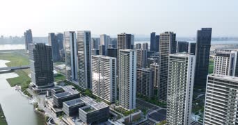 旅拍风景,城市,美景,高楼,公寓,高楼大厦,全景