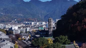 职业技能,配音,知识,树木,植物,高楼,村落,全景,摩耶山