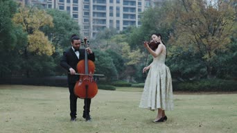 乐器演奏,连衣裙,古典舞,衣服,树木,全景