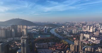 旅拍风景,美景,高楼,城市,全景