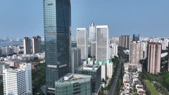 旅拍风景,城市,美景,高楼,高楼大厦,全景