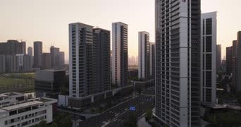 旅拍风景,城市,美景,高楼,公寓,高楼大厦,全景