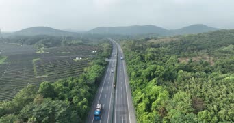 旅拍风景,大自然,美景,树木,瀑布