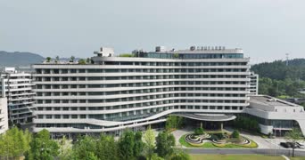 旅拍风景,城市,美景,高楼,公寓,树木,全景