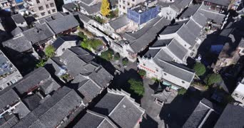 旅拍风景,vlog,摩托车,高楼,村落,全景