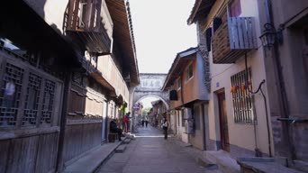 旅拍风景,古镇,记录,少年,衣服,全景
