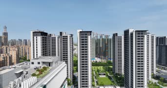 旅拍风景,美景,城市,高楼,公寓,全景