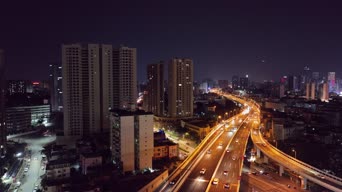 旅拍风景,夜景,高楼,全景