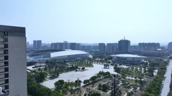 旅拍风景,城市,美景,高楼,树木,全景