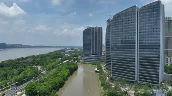 旅拍风景,旅拍,美景,高楼,公寓,树木,高楼大厦,全景