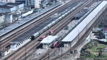 农村,配音,公共汽车,火车站,全景