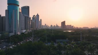 旅拍风景,配音,知识,高楼,树木,全景