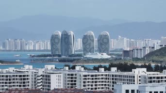 旅拍风景,美景,城市,高楼,全景
