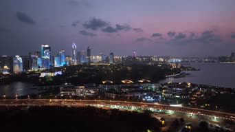 旅拍风景,城市,配音,夜景,美景,高楼,城市,全景