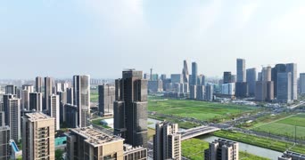 旅拍风景,美景,城市,高楼,公寓,全景