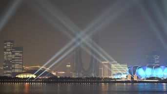 旅拍风景,夜景,城市,灯光,神曲,高楼,高楼大厦,喷泉,全景