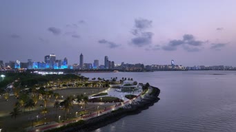 旅拍风景,美景,城市,记录,高楼,树木,全景