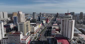 旅拍风景,城市,美景,高楼,城市,全景